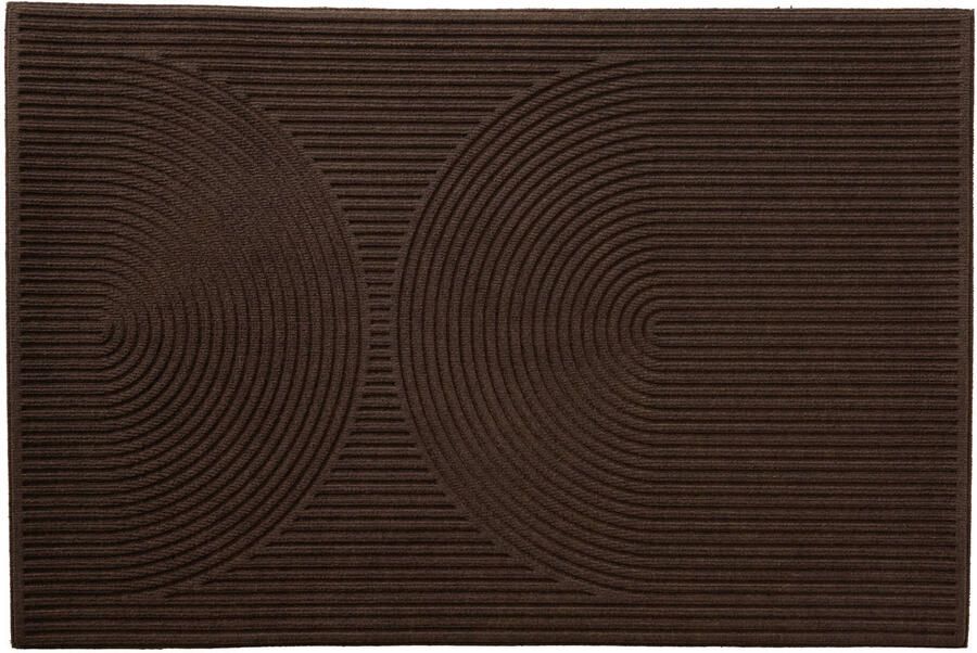 MD Entree deurmat Curves Archy bruin (120x80 cm)