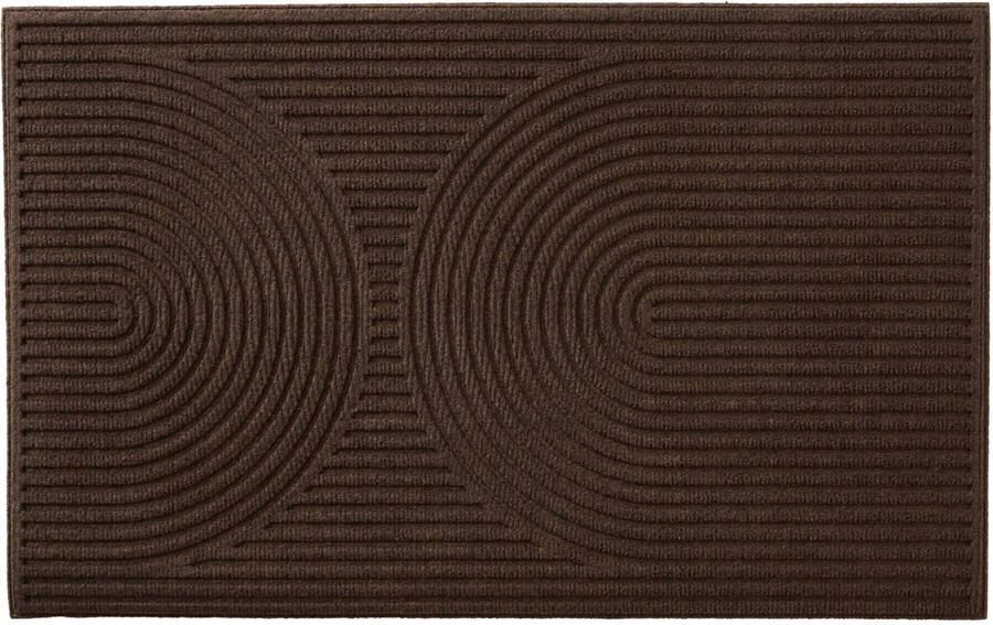 MD Entree deurmat Curves Archy bruin (80x50 cm)