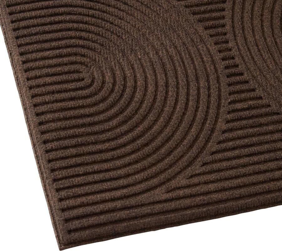 MD Entree deurmat Curves Archy bruin (80x50 cm) - Foto 3