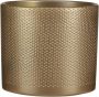 Mica Decorations Bloempot in kleur relief goud keramiek voor kamerplant H17.5 x D19.5 cm- plantenpotten binnen Plantenpotten - Thumbnail 1