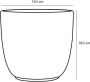 Mica Decorations Bloempot goud keramiek voor kamerplant H18.5 x D19.5 cm plantenpotten - Thumbnail 1