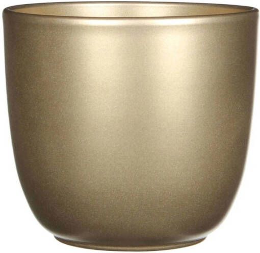 Mica Decorations Bloempot goud keramiek voor kamerplant H18.5 x D19.5 cm plantenpotten