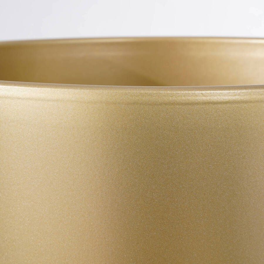 Mica Decorations Bloempot goud keramiek voor kamerplant H23 x D25 cm plantenpotten