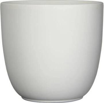 Mica Decorations Tusca pot rond wit mat h18 5xd19 5 cm