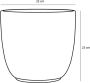 Mica Decorations bloempot Tusca wit (25x23 cm) - Thumbnail 1