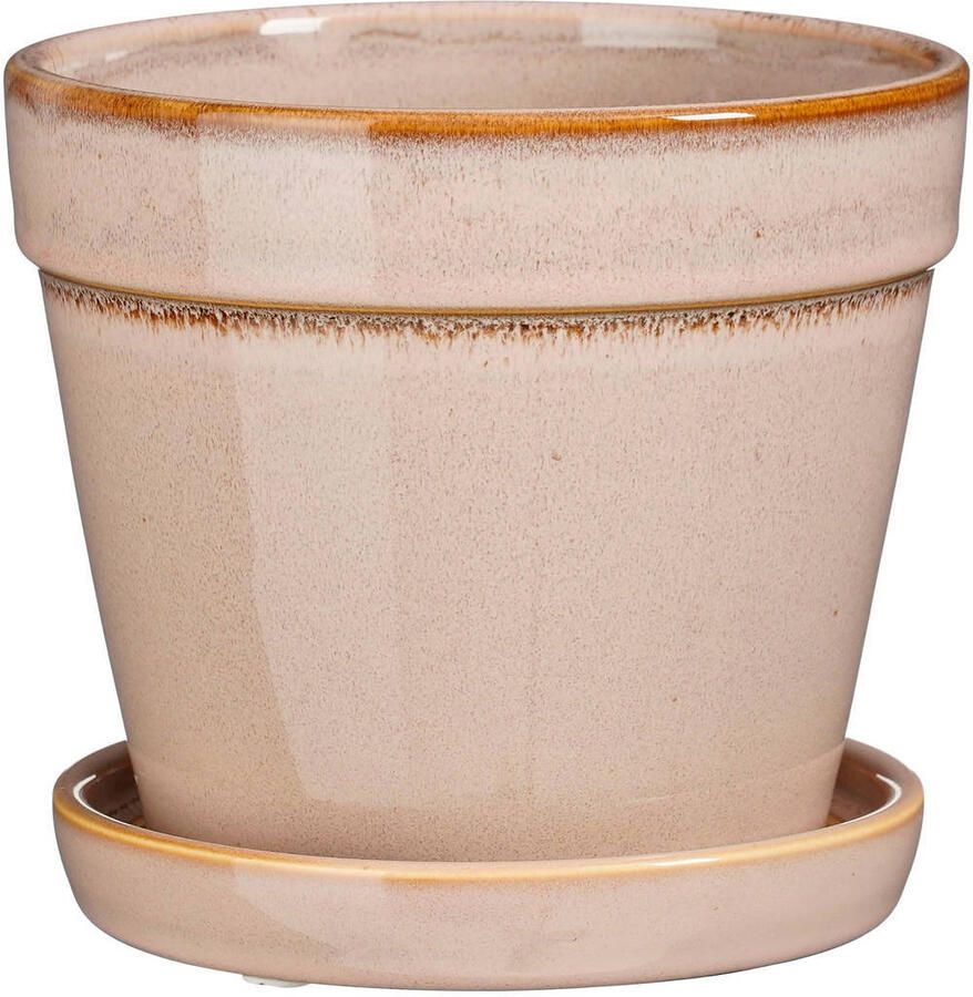 Mica Decorations bloempot met schotel Clint