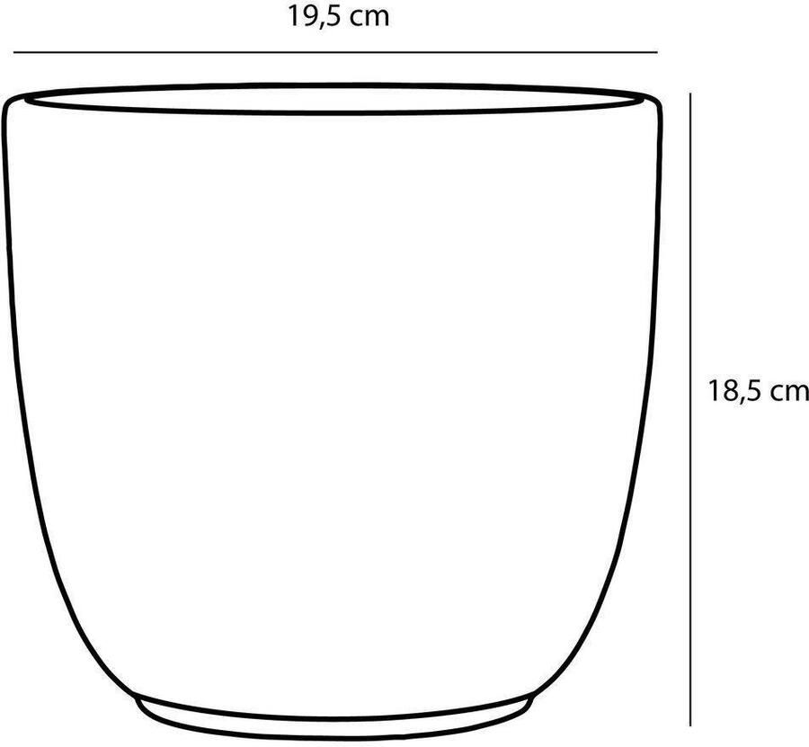 Mica Decorations Tusca pot rond wit mat h18 5xd19 5 cm - Foto 2