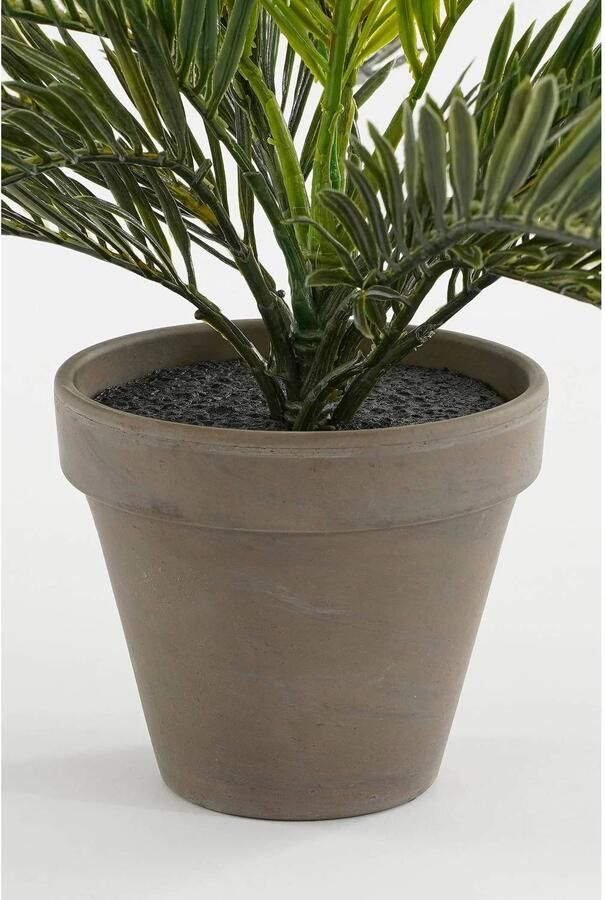Mica Decorations Groene Cycaspalm kunstplant 33 cm in zwarte pot Kunstplanten nepplanten - Foto 3