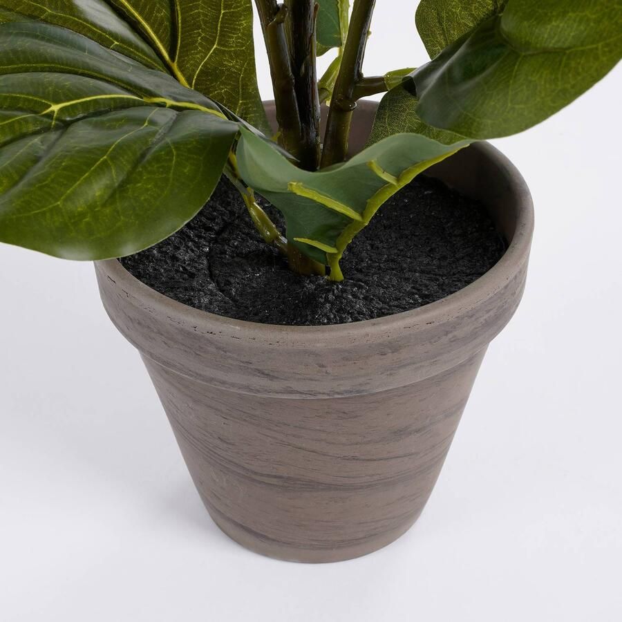 Mica Decorations Groene ficus Lyrata kunstplant 45 cm voor binnen Kunstplanten