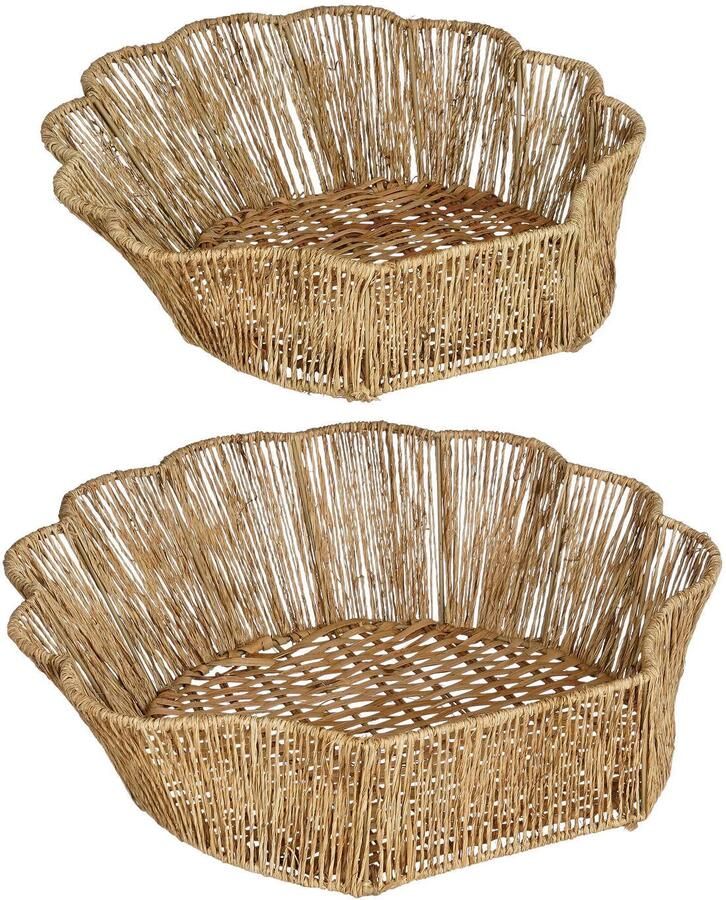 Mica Decorations schaal schelp (set van 2)