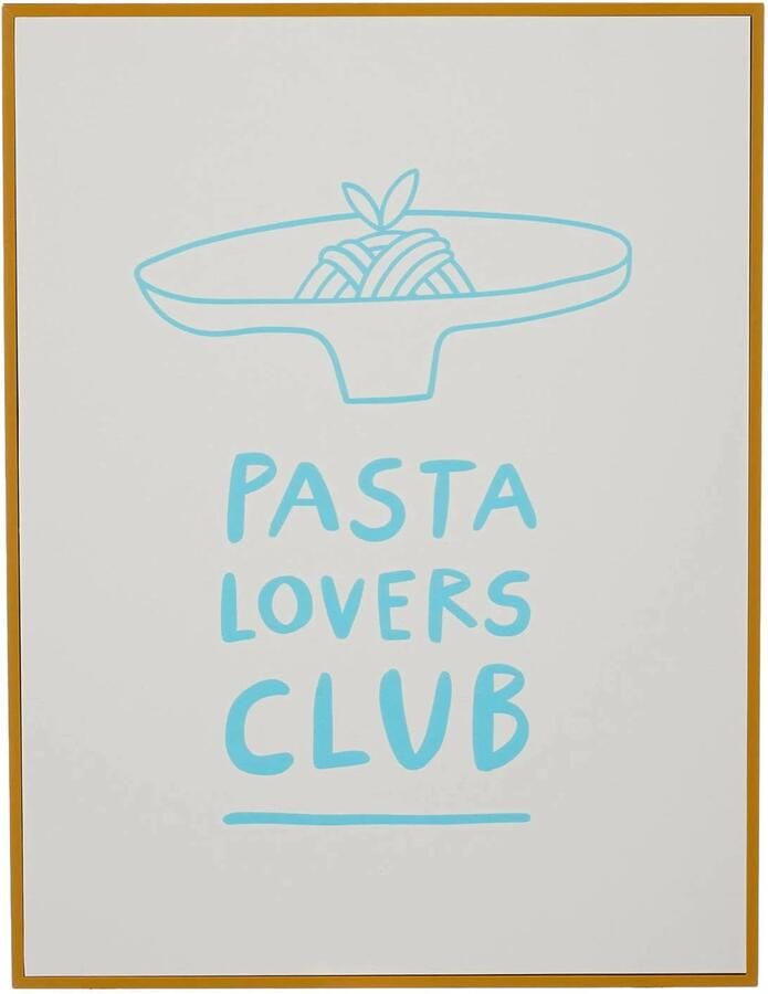 Mica Decorations schilderij Pasta Lovers Club (26x31 cm)