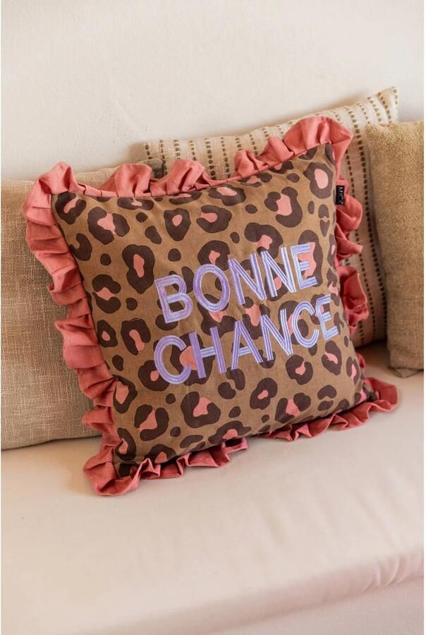 Mica Decorations sierkussen Bonne Chance (45x45 cm) - Foto 3