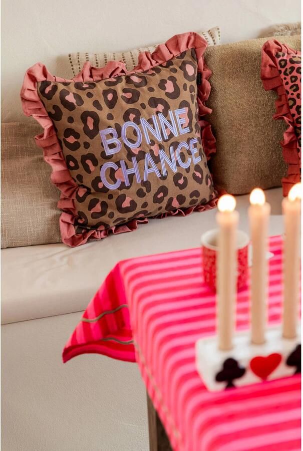 Mica Decorations sierkussen Bonne Chance (45x45 cm) - Foto 2