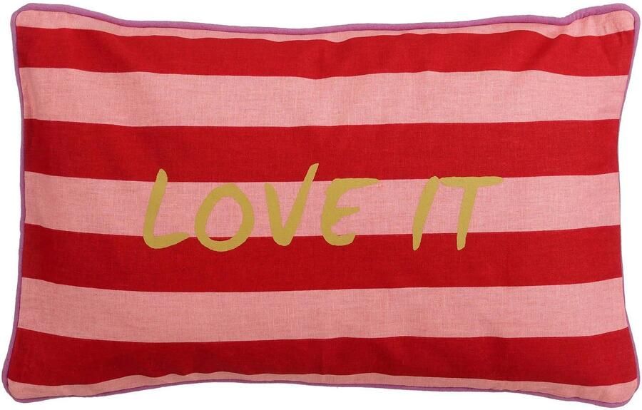 Mica Decorations sierkussen 'love it' (55x35 cm)