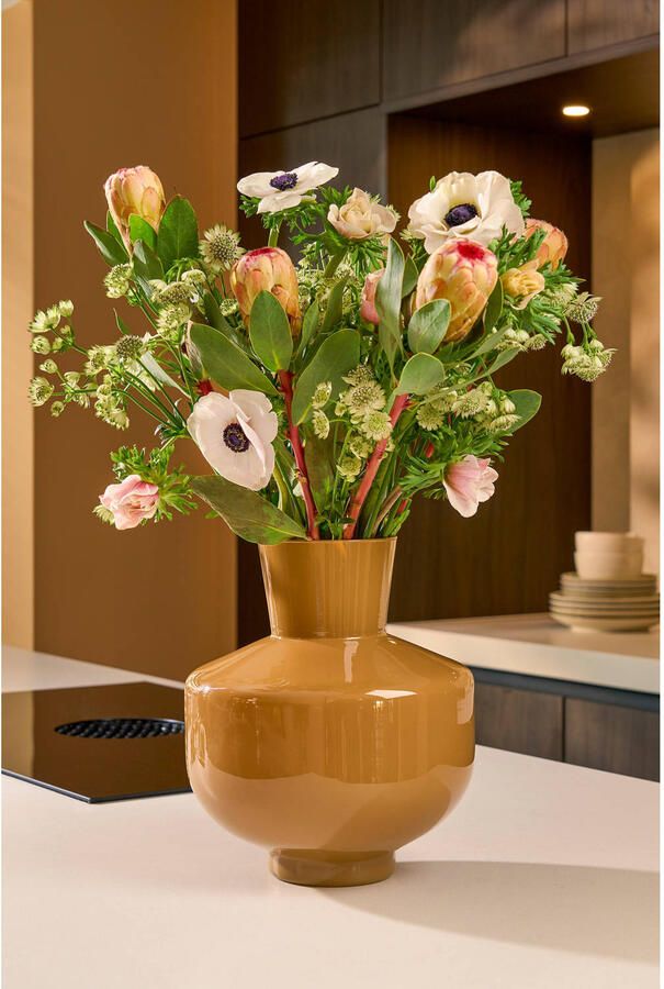 Mica Decorations vaas bruin (29 5x25 cm) - Foto 2