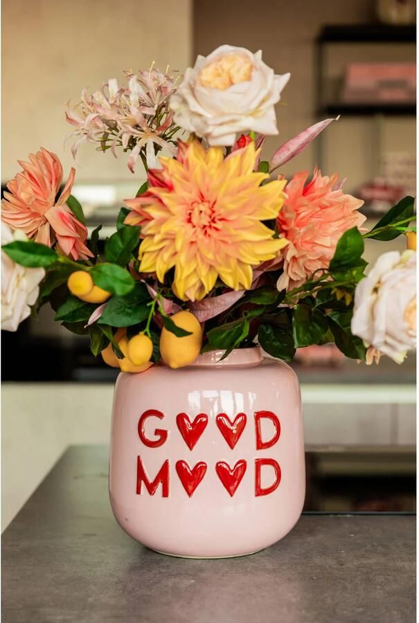 Mica Decorations vaas Good Mood (26x27 cm) - Foto 3