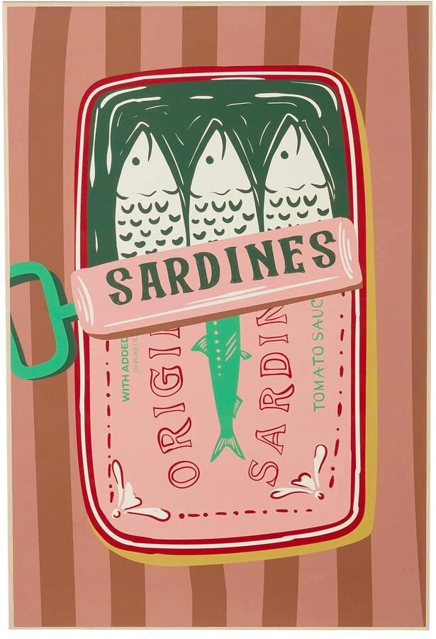 Mica Decorations wandhanger Sardines (41x61 cm)