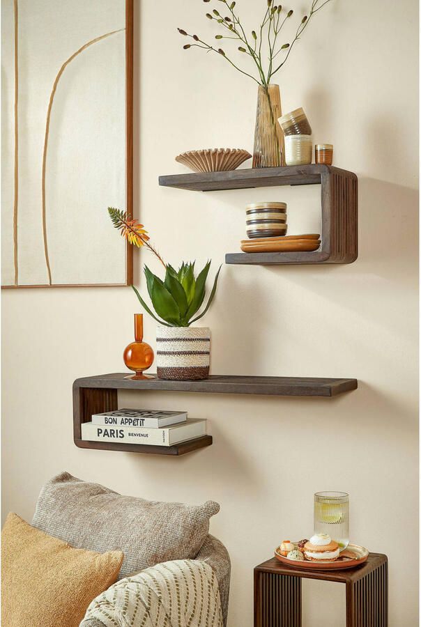 Mica Decorations wandplank Josha (set van 2) (80x21 cm)