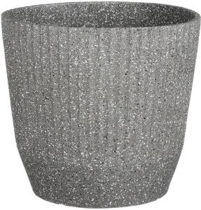 Mica Decorations Rio bloempot rond grijs terrazzo (h28xØ31 cm)