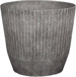 Mica Decorations Rio bloempot rond lichtgrijs (h28xØ31 cm)