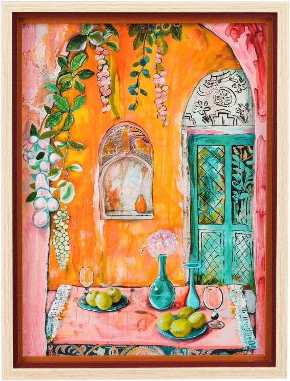 Mica Decorations schilderij oranje (31 5x41 5 cm)