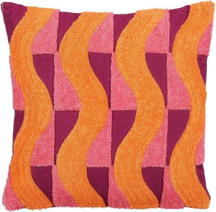 Mica Decorations sierkussen oranje (45x45x10 cm)