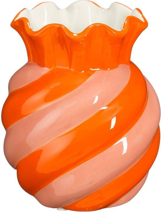 Mica Decorations vaas oranje (Ø14 5 cm)