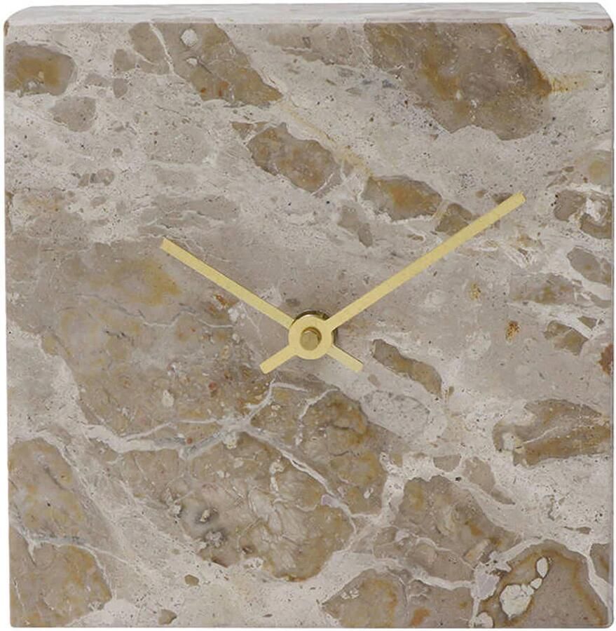 Mirrors and more tafelklok Blok warm beige (15x15 cm)