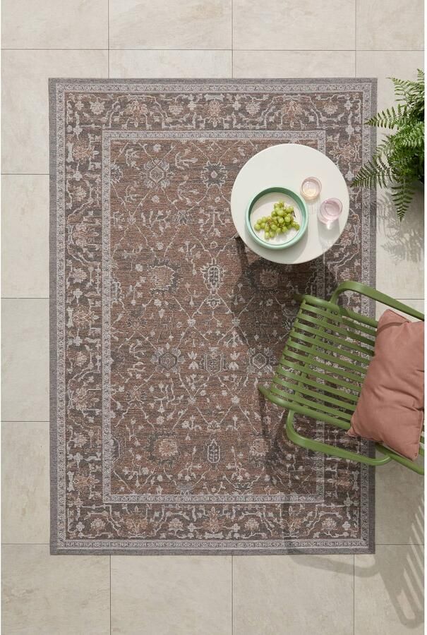 NOUS Living binnen- en buitenvloerkleed Golan donkerbruin (230x160 cm)
