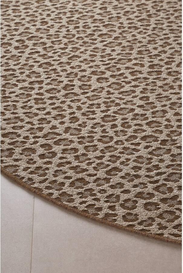 NOUS Living binnen- en buitenvloerkleed rond panterprint (Ø200 cm) - Foto 3