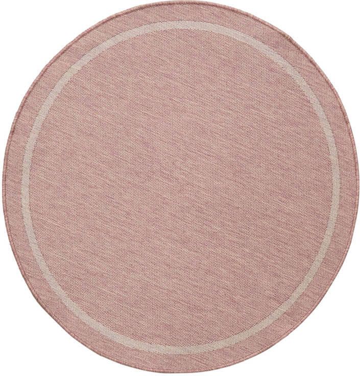 NOUS Living binnen- en buitenvloerkleed rond roze (Ã˜120 cm) - Foto 3