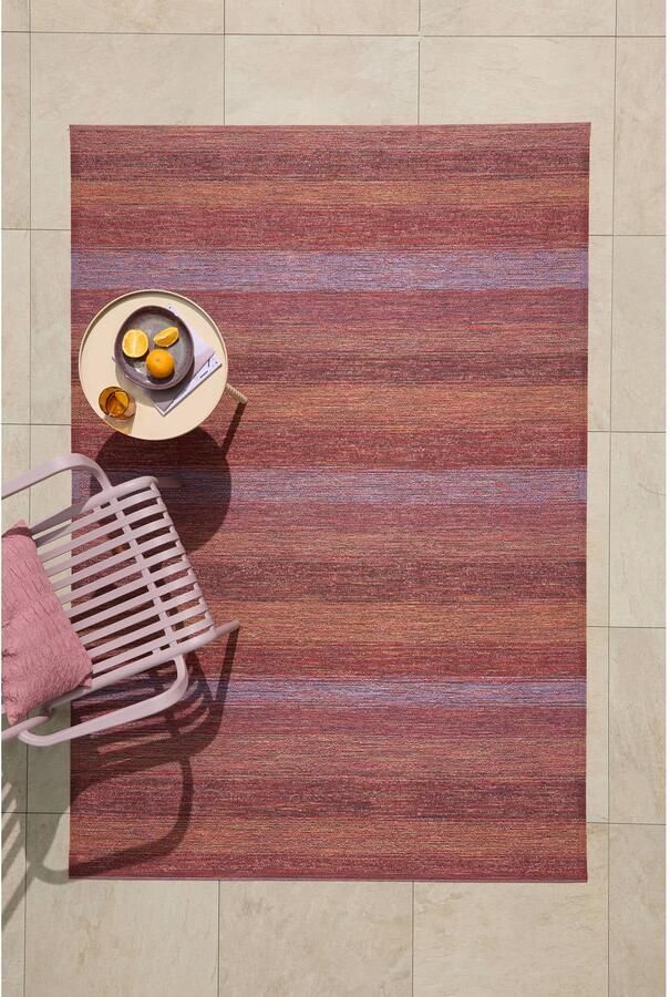 NOUS Living binnen- en buitenvloerkleed rood roze oranje (230x160 cm)