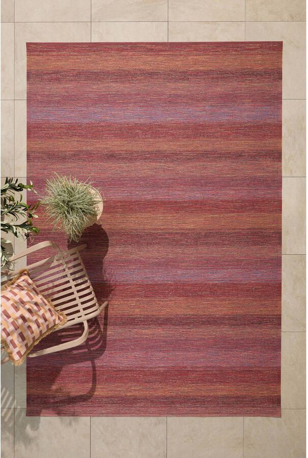 NOUS Living binnen- en buitenvloerkleed rood roze oranje (290x200 cm)