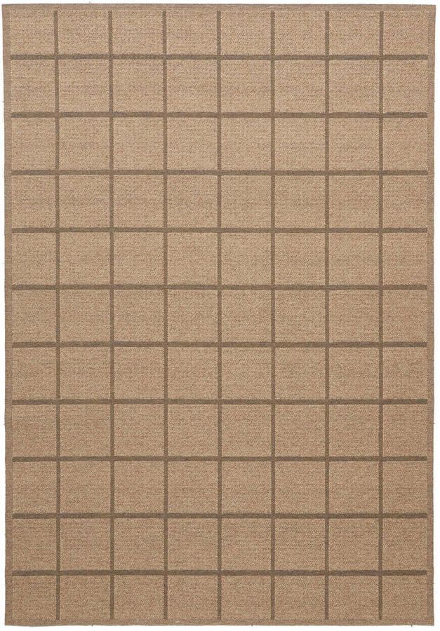 NOUS Living binnen- en buitenvloerkleed ruit bruin (290x200 cm)