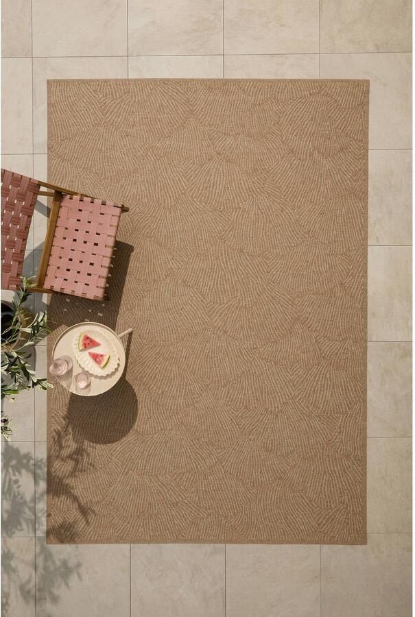 NOUS Living binnen- en buitenvloerkleed terra zand (290x200 cm)