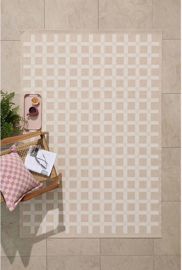 NOUS Living binnen- en buitenvloerkleed zand off white (230x160 cm)