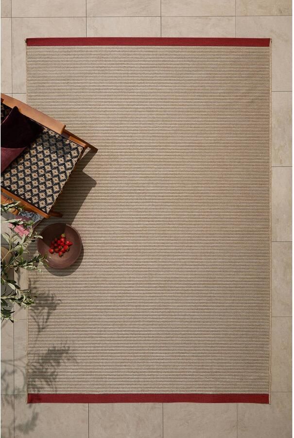 NOUS Living binnen- en buitenvloerkleed zand rood (290x200 cm)