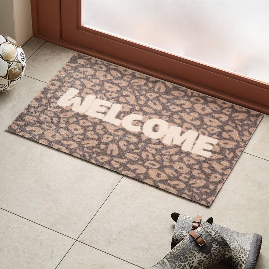 NOUS Living deurmat Welcome Cheetah (75x50 cm)
