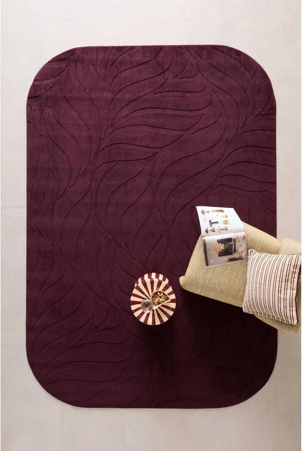 NOUS Living vloerkleed Blossom bordeaux (290x200 cm)