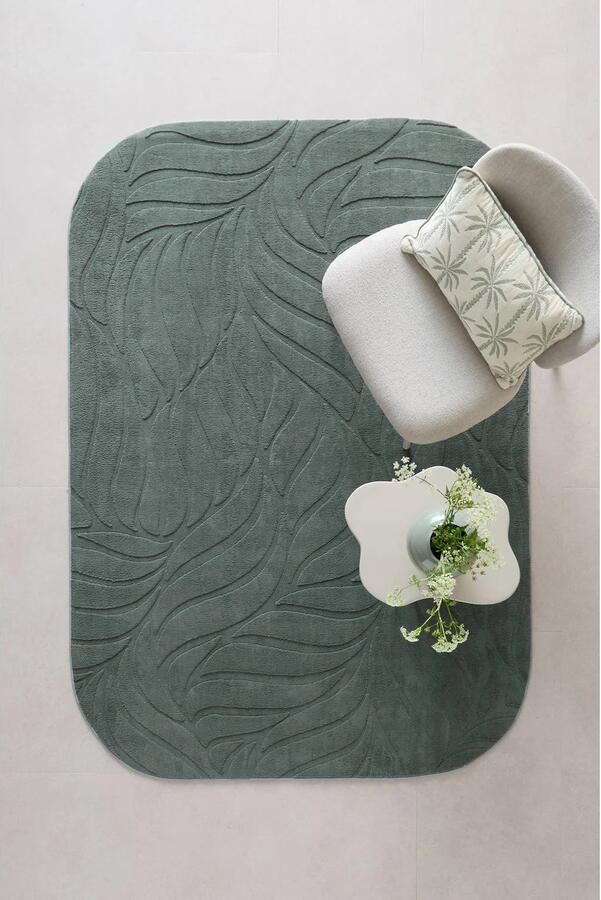 NOUS Living vloerkleed Blossom groen (230x160 cm)