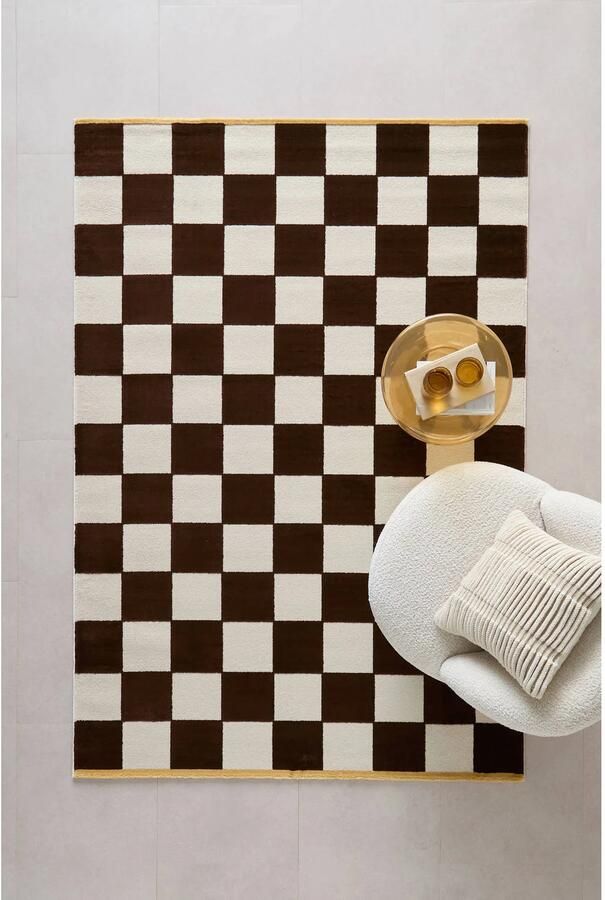 NOUS Living vloerkleed bruin geel (230x160 cm)