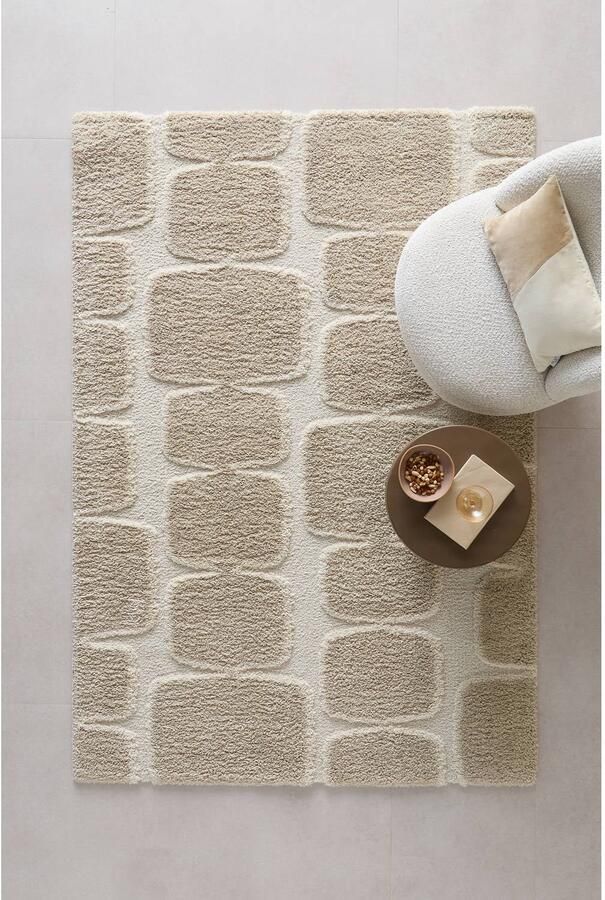 NOUS Living vloerkleed crème beige (230x160 cm)