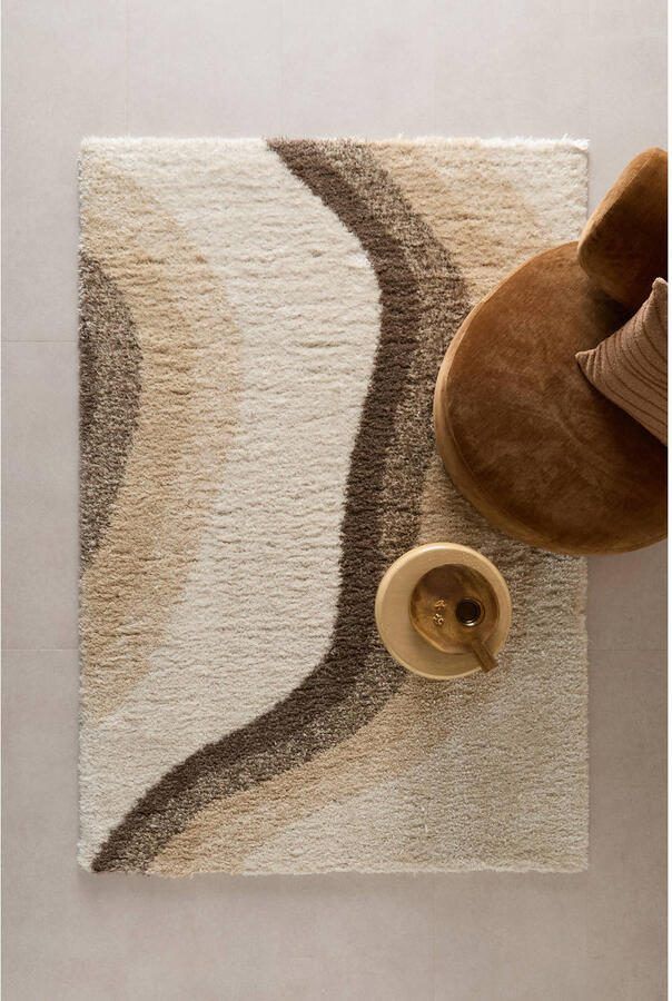 NOUS Living vloerkleed crème bruin (230x160cm)