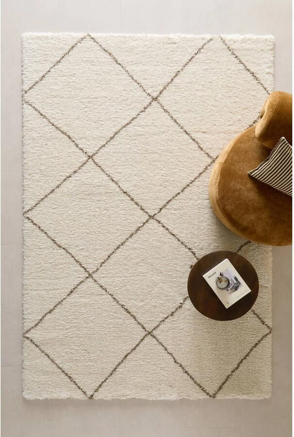 NOUS Living vloerkleed crème bruin (290x200cm)