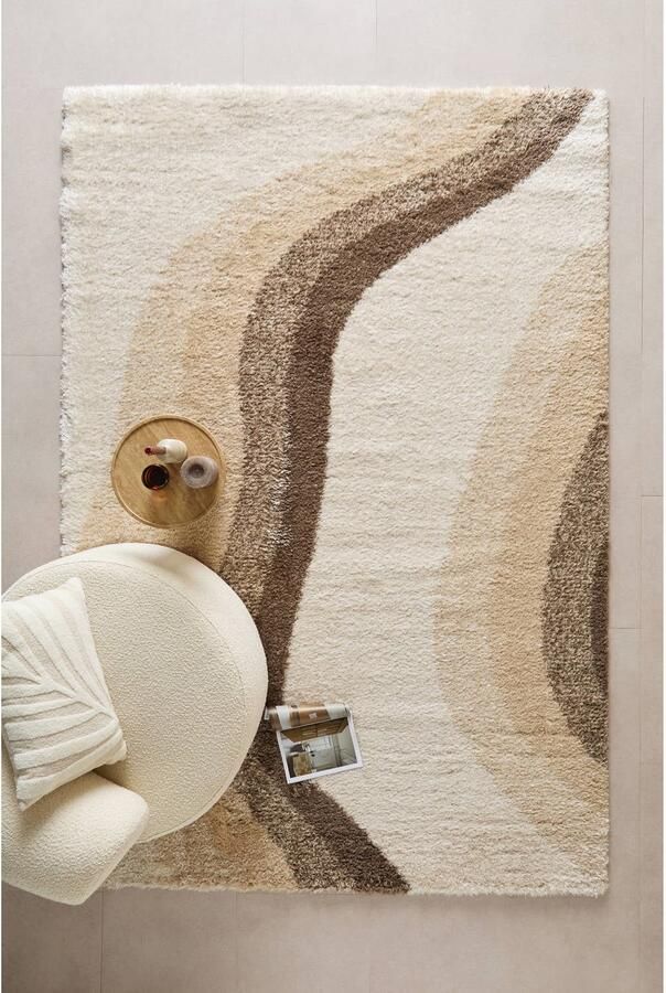 NOUS Living vloerkleed crème bruin (290x200cm)