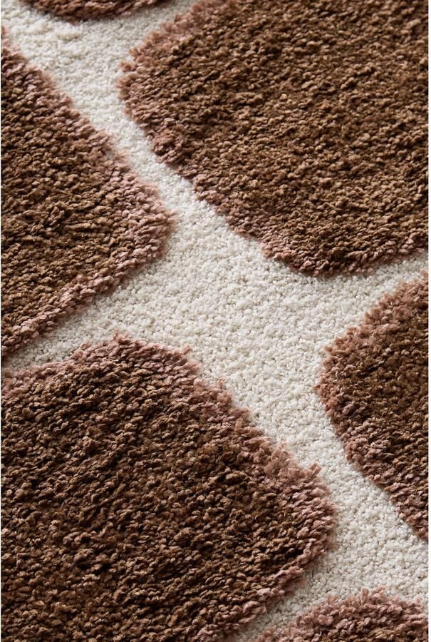 NOUS Living vloerkleed crème donkerbruin (230x160 cm) - Foto 3