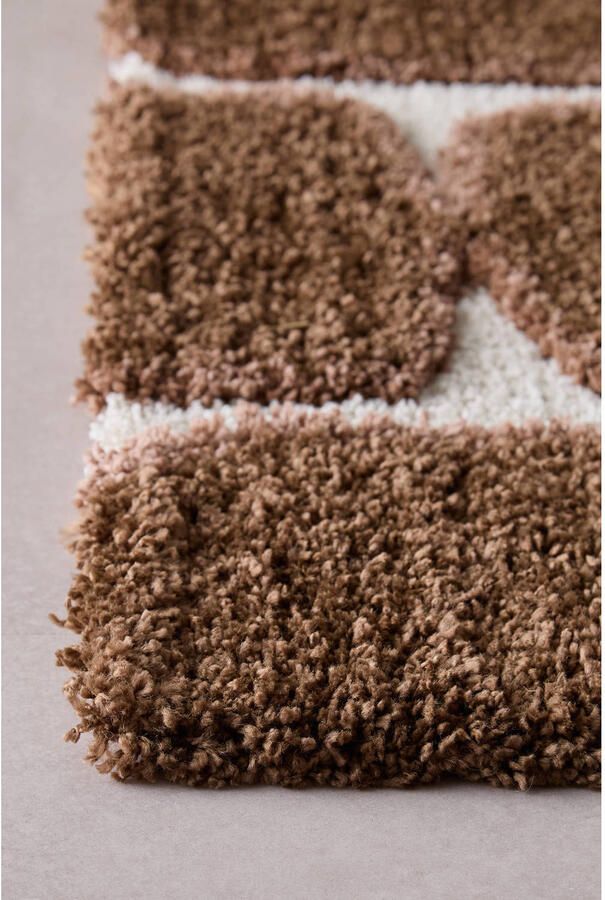NOUS Living vloerkleed crème donkerbruin (230x160 cm) - Foto 3
