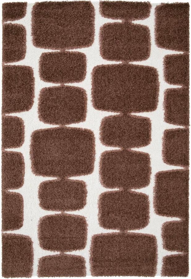 NOUS Living vloerkleed crème donkerbruin (290x200 cm)