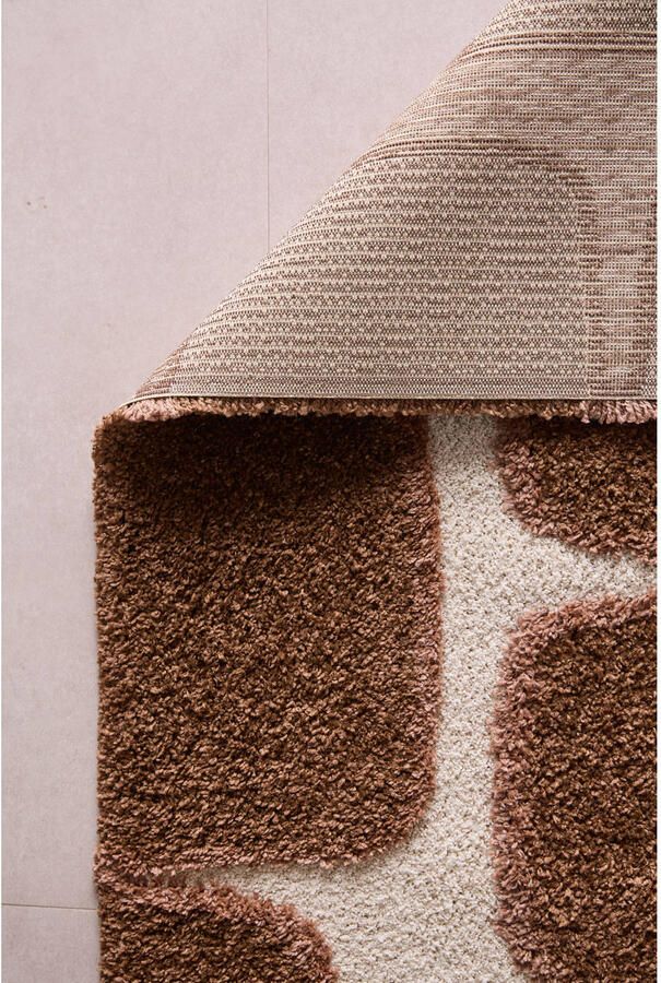 NOUS Living vloerkleed crème donkerbruin (290x200 cm) - Foto 2
