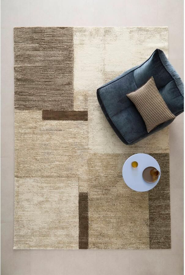 NOUS Living vloerkleed crème donkerbruin (340x240 cm)